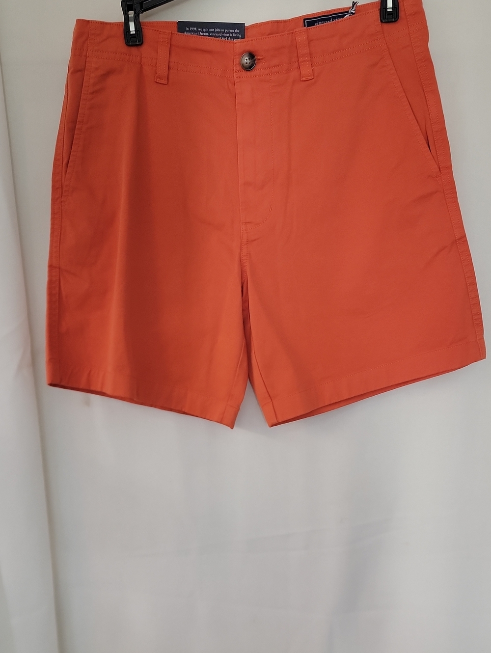 Vineyard Vines Men's Orange Flat Front Shorts